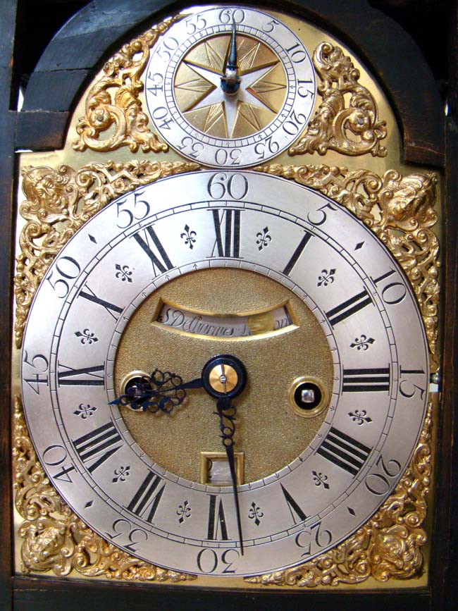 A fine George I period ebonized quarter-repeating Bracket Clock circa 1715-1720 by Simon de Charmes — image 2